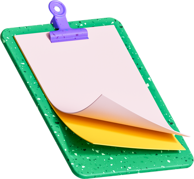 3D Clipboard with Paper